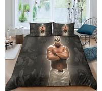 HONGBING Wrestling Duvet Cover for Teens And Adults Quilt Cover 3D Print Sports Comforter Covers Soft Microfiber with Zipper Closure with Pillow Cases Bedding Set 3 Pieces Double（200x200cm）