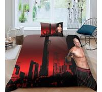 HONGBING Wrestling Duvet Cover for Teens And Adults Quilt Cover 3D Print Sports Comforter Covers Soft Microfiber with Zipper Closure with Pillow Cases Bedding Set 3 Pieces Single（135x200cm）