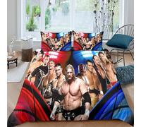 HONGBING Wrestling Quilt Cover 3D Print Sports for Teens And Adults Duvet Cover Comforter Covers Bedding Set with Zipper Closure Soft Microfiber with Pillow Cases 3 Pieces Double（200x200cm）