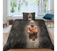 HONGBING Wrestling Quilt Cover Comforter Covers for Teens And Adults 3D Print Sports Duvet Cover Bedding Set Soft Microfiber with Zipper Closure with Pillow Cases 3 Pieces Single（135x200cm）