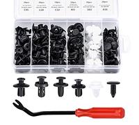 HongBoom Car Body Trim Clips,100 Pcs Car Retainer Clips Universal Auto Clips Plastic Nylon Rivet Trim Clamp Car Door Bumper Fender Retainer Clips Liner Sealing Strip Fixed Clips Fasteners Tools