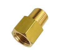 HongBoW 1/4 BSPT Male x 1/4 NPT Female Brass Pipe Fitting Adapter BSP NPT Adapter British to US Gauge Sensor Sender Adapter Reducer