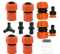 HONGCI 11pcs Hose Connector Kit - ABS Plastic, Quick Connect, 0.75 inches, Fits Standard Hozelock Connectors