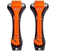 HONGCI 2 Pack Emergency Car Window Breaker Life Hammer with Seatbelt Cutter, Car Glass Breaker Seat Belt Cutter and Window Breaker 2-in-1 Car Safety Hammer for Bus Truck Van Car Escape Tools
