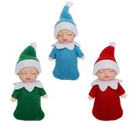 HONGCI 3pcs Mini Christmas Baby Elf Dolls for Girls, Baby Elves Tiny Elf Dolls Christmas Stocking Fillers Xmas Small Gifts Toys for Little Girls Princess New Year Gifts Stocking Stuffers Ornaments