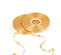 HONGCI 50m x 2 Rolls Gold PVC Curling Ribbon for Balloons, Gift Wrapping, Party Decorations
