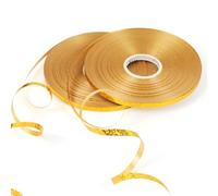 HONGCI 50m x 2 Rolls Shiny Gold Ribbon for Balloons Curling Ribbon Gold Balloons Ribbon, Balloons String Decoration Ribbon for Gift Wrapping Christmas Birthday Crafts Wedding Party Ribbon Gold 5mm
