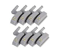 HONGCI 8pcs Cabinet Hinge LED Sensor Light, for Kitchen Cupboard, Wardrobe, Living Room Closet Sensor Night Lights - Lighting Color: Warm White