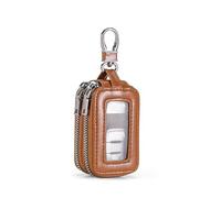 HONGDaFA Car Key Cover Case for Ford Mustang Ⅴ Coupe/Cabrio 2004 2005 2006 2007 2008-2013 2014, Auto Key Case Cover Protector for Men Protective Key Fob Car Accessories,Brown-B