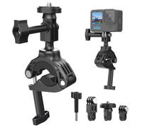 HONGDAK Camera Clamp Mount Bike Pole Motorcycle Handlebar Mounts Accessories, Roll Bar Holder Clip with 1/4 Screw Adapter for DJI Osmo Action 6 5 4 Pro/Hero 13 12 11 10 9 8 7 6 5/ Insta 360 X5 X4