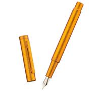 Hongdian 1851 Forest Fountain Pen Golden Ice Flowers, Blade Nib Classic Design with Converter and Metal Pen Case