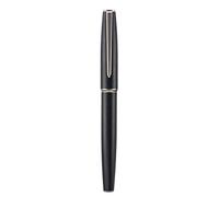 Hongdian A3 Black Aluminum Fountain Pen, Extra Fine Nib Luxury Design Consistent Writing Pen with Ink Converter and Metal Pen Box Set