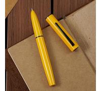 Hongdian C1 Fountain Pen Fine Nib, Lemon Yellow & Classic Retro Design Metal Pen with Ink Converter