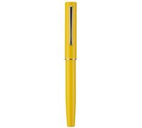 Hongdian C2 Fountain Pen Extra Fine Soft Nib, Lemon Yellow & Classic Retro Design Metal Pen with Ink Converter