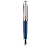 Hongdian CA35 Fountain Pen Fine Nib, Navy Blue & Planetary Galaxy Pattern Engraving Design Smooth Writing Pen with Metal Case Set