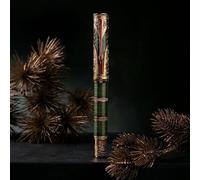 Hongdian D5 Qin Dynasty Fountain Pen Green Gold, Fine Nib Piston Filling Pen with Box Set