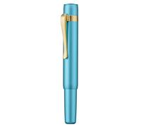 Hongdian M2 Black Forest Mini Fountain Pen, Extra Fine Soft Nib & Sleek Shape Aluminium Short Pocket Travel Pen (Lake Blue)