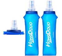 Hongdouo 2 Packs Soft Flask, 17oz/500ml TPU Collapsible Soft Water Bottle for Hydration Pack, Running Vest, BPA-Free Folding Water Bottles for Hiking Cycling Climbing Running Outdoor Sports