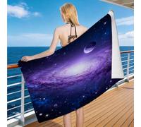 Hongduo 3D Galaxy Printed Microfibre Beach Towel, Soft Quick Dry Absorbent Sand Free Bath Towel, Lightweight Dreamy Pool Towel for Adults Travel Swimming Sports, 70 x 150 cm