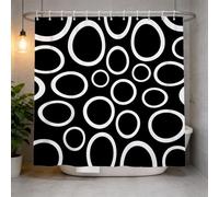 Hongduo 3D the Circle Shower Curtain for Stalls Bathtubs Cartoon Bathroom Decor Shower Curtain Set Polyester Fabric Waterproof 120x180cm/48X71 Inch with Hooks