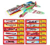 HONGECB 12 Piece Glider Plane Set - Polystyrene Aeroplane for Exciting Outdoor Games, Styrofoam Flyer, Each Styrofoam Aeroplane Individually Packed as Throwing Gliders for Festivals & Events