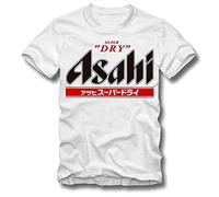 Honger Asahi Super Dry T Shirt Beer for All Seasons Label Men's Cotton Tops Funny Design White