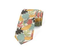 Hongfacai Men's Ties Business Necktie for Men Autumn Leaves Fashion Neck Tie Slim Skinny Tie Necktie for Men Xmas Wedding Business Formal Party (145 x 8 cm)