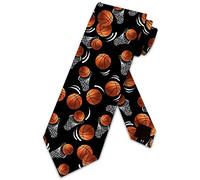 Hongfacai Men's Ties Business Necktie for Men Basketball Basketball Basketball Ball Fashion Neck Tie Slim Skinny Tie Necktie for Men Xmas Wedding Business Formal Party (145 x 8 cm)