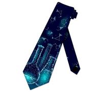 Hongfacai Men's Ties Business Necktie for Men Chemical Science Beaker Fashion Neck Tie Slim Skinny Tie Necktie for Men Xmas Wedding Business Formal Party (145 x 8 cm)