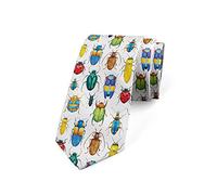 Hongfacai Men's Ties Business Necktie for Men Colorful Beetle Fashion Neck Tie Slim Skinny Tie Necktie for Men Xmas Wedding Business Formal Party (145 x 8 cm)