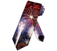 Hongfacai Men's Ties Business Necktie for Men Gorgeous Fireworks Fashion Neck Tie Slim Skinny Tie Necktie for Men Xmas Wedding Business Formal Party (145 x 8 cm)