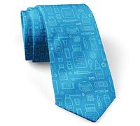 Hongfacai Men's Ties Business Necktie for Men Medical Drugstore Pharmacy Fashion Neck Tie Slim Skinny Tie Necktie for Men Xmas Wedding Business Formal Party (145 x 8 cm)