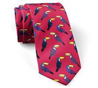 Hongfacai Men's Ties Business Necktie for Men Toucan Bird Fashion Neck Tie Slim Skinny Tie Necktie for Men Xmas Wedding Business Formal Party (145 x 8 cm)