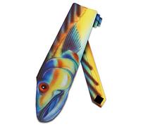 Hongfacai Men's Ties Business Necktie for Men Tuna Fashion Neck Tie Slim Skinny Tie Necktie for Men Xmas Wedding Business Formal Party (145 x 8 cm)