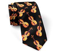 Hongfacai Men's Ties Business Necktie for Men Watercolor Violins Fashion Neck Tie Slim Skinny Tie Necktie for Men Xmas Wedding Business Formal Party (145 x 8 cm)