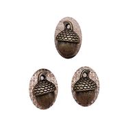 honggui1111-15pcs 15x10x9mm Pendant 3D Acorns 3D Acorns Charm Pendants for Jewelry Making 3D Acorns Pendants (Ancient Bronze)