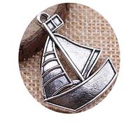 honggui1111-20pcs Charms Ship Boat Sailboat 30x25mm Pendants Making DIY Handmade Tibetan Finding Jewelry (Ancient Silver)