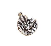 honggui1111-30pcs Charms Frog On Lily Pad 18x17mm Pendants Making DIY Handmade Jewelry (Ancient Silver)