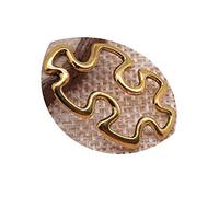 honggui1111-30pcs Charms Jigsaw Puzzle Piece Autism Awareness 30x18mm Tibetan Pendants Antique Jewelry Making DIY Handmade Craft (Ancient Gold)
