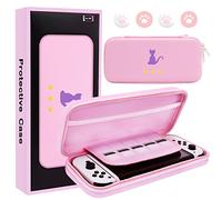 Honghao Switch Case for Nintendo Accessories , Pink Carry Travel Protective Bag Case Game for Storage Switch Accessories