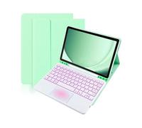 HongHeFu Accessories, Detachable Backlight Keyboard, Flip Leather Stand Case compatible with Samsung Galaxy Tab S7 FE 12.4 inch(Mint Green+Keyboard)