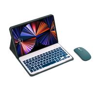 HongHeFu Accessories, Detachable Normal/Backlit Keyboard, Flip Leather Protective Case compatible with Redmi Pad 10.6 Inch(Dark Green+Backlit KB+Mouse)