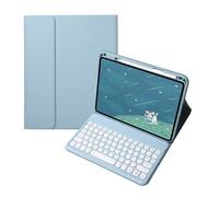 HongHeFu Accessories, Detachable Normal/Touch Keyboard, Flip Leather Protective Case compatible with HUAWEI MatePad Air 11.5 inch 2023(Sky Blue+Keyboard)