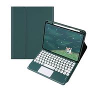 HongHeFu Accessories, Detachable Normal/Touch Keyboard, Flip Leather Protective Case compatible with HUAWEI MatePad 11.5S 2024(Dark Green+touch Keyboard)