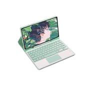 HongHeFu Accessories, PU+TPU Leather Stand Case, Detachable Touchpad Keyboard Cover compatible with Samsung Galaxy Tab S9 11 inch X710/X716B/X718U(Mint Green+Keyboard)
