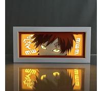 Hongjieya Anime Lamp Gaara Figure for RGB Light Led Light 16-Color Changing Anime Atmosphere Light Bedroom Decor Gift