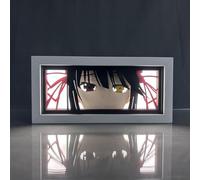 Hongjieya Anime Lamp Tokisaki Kurumi Figure Night Light Bedroom Decor Led Light Anime Desk Lamp Birthday Gift