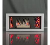 Hongjieya Anime Lamp Uchiha Sasuke Figure RGB LED Light 16-Color Changing Atmosphere Light for Bedroom Decor Gift