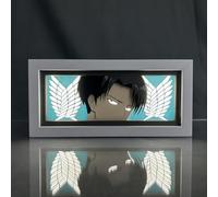 Hongjieya Anime Night Light Levi Ackerman Figure for RGB Light Led Light 16-Color Changing Anime Atmosphere Light Bedroom Decor