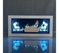 Hongjieya Blue Lock Anime Lamp Rin Itoshi Figure for Bedroom Decor Night Light Birthday Gift for Led Light